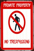 PRIVATE PROPERTY Rustic Look Shed Garage Indoor Outdoor Plaque Warning Metal Sign