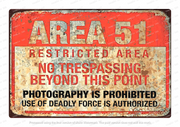 RESTRICTED AREA Vintage Retro Home Wall Shed Garage Poster Décor Bar Wall Tin Metal Signs