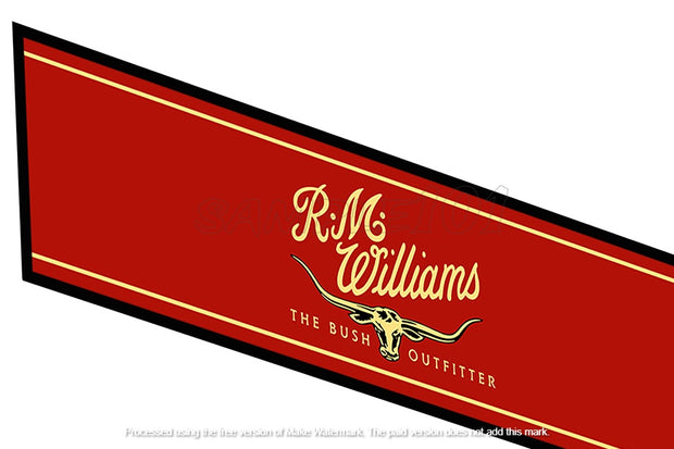 Buy R.M. WILLIAMS Beer Mat: Tame Spills, Rule Your Man Cave (890mm x 240mm)