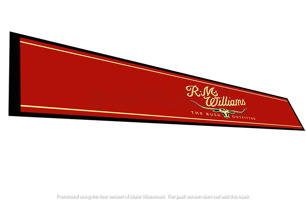 R.M. WILLIAMS Aussie Beer Spill Mat (890mm x 240mm) HALF BAR RUNNER Man Cave Pub Rubber