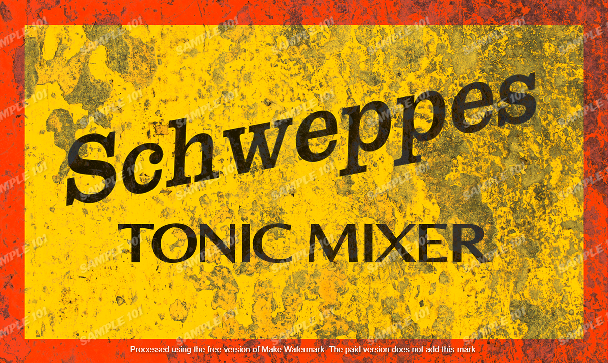 SCHWEPPES Vintage Retro Look Drink Tonic Mixer Metal Tin Signs Man Cave, Shed & Bar Sign