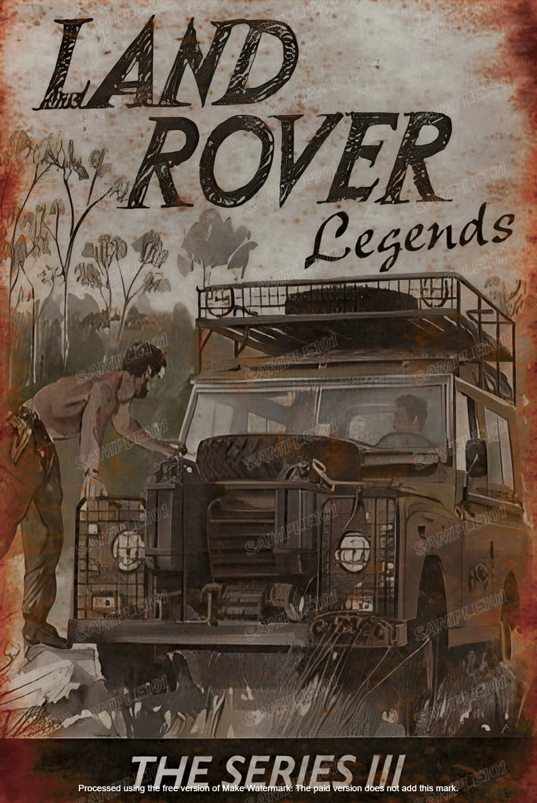 THE SERIES III Rustic Look Home Wall Décor Reproduction Bar Wall Vehicle Tin Metal Signs