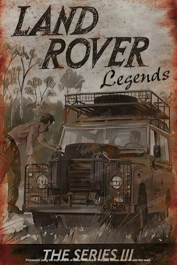 THE SERIES III Rustic Look Home Wall Décor Reproduction Bar Wall Vehicle Tin Metal Signs