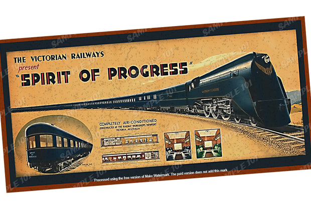 VICTORIAN RAILWAYS SPIRIT OF PROGRESS