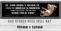 STOP LISTENING Aussie Beer Spill Mat (890mm x 240mm) BAR RUNNER Man Cave Pub Rubber