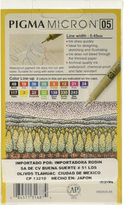 Sakura Pigma Micron Pens 05 Line Drawing 8 Color Set, Archival Ink Fineliner Man