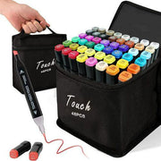 Simpleoa 48 Colors Artist Graphic Markers Dual Tip Art Markers Twin Sketch Marke
