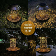 Solar Powered Bird Feeder Light Hanging Outdoor Solar Lamp for Your Feathered Friends