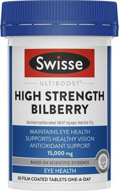 Swisse Ultiboost High Strength Bilberry 15000mg - 30 Tablets | NEW AU