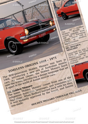 Monaro Timeless Origin Home Cafe Vintage Retro Look Shop Man Cave Decor Tin Metal Sign