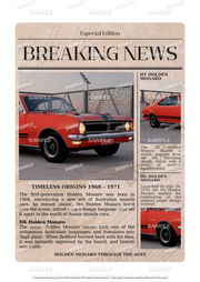 Monaro Timeless Origin Home Cafe Vintage Retro Look Shop Man Cave Decor Tin Metal Sign