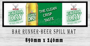 Buy EXTRA DRY Aussie Beer Spill Mat - Elevate Your Bar with Quality Barware | Tin Sign Factory Australia