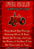 FOR SALE Vintage/Retro Garage Rustic Look Tractor Metal Tin Sign Man Cave, Shed & Bar