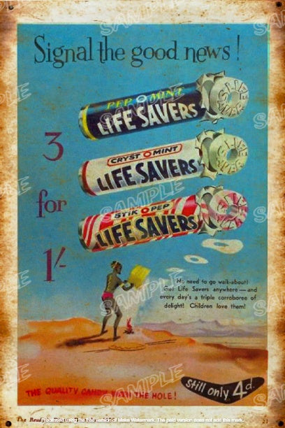 TRIPLE CORROBOREE Retro Vintage Rustic Look Home Classic Shed Resto Café Reproduction Bar Wall Tin Metal Signs