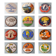 Vintage Retro Round Plymouth Colt Coca-Cola Squirt Drink Converse Aviation Decorative Metal Sign