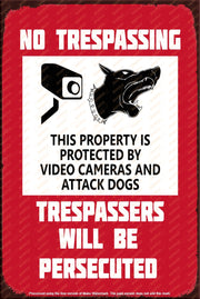 WILL BE PERSECUTED Rustic Look Shed Garage Indoor Outdoor Plaque Warning Metal Sign