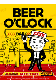 XXXX BEER O'CLOCK BAR TOUGH TO THIRST