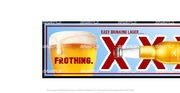 FROTHING LAGER Aussie Beer Spill Mat (890mm x 240mm) BAR RUNNER Man Cave Pub Rubber