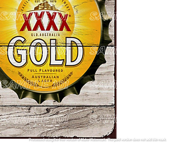 XXXX BOTTLE CAP Retro Rustic Look Vintage Tin Metal Sign Man Cave, Shed-Garage, and Bar