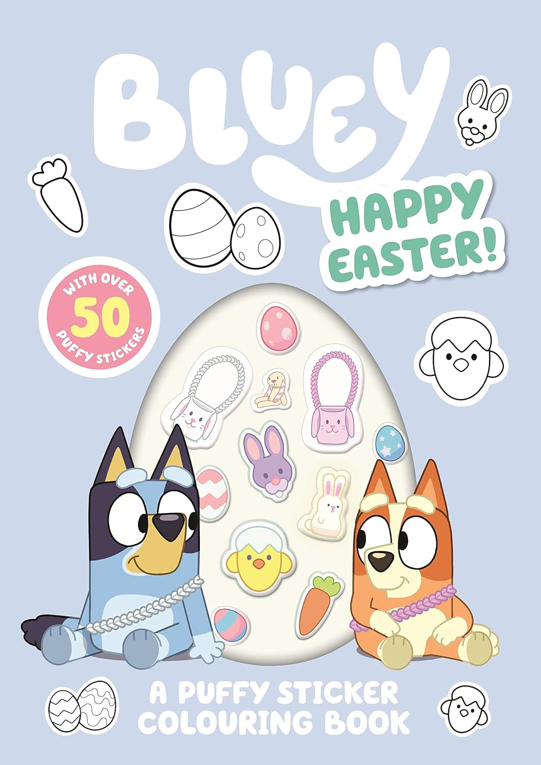 Bluey: Happy Easter – Puffy Sticker & Coloring Book for Kids