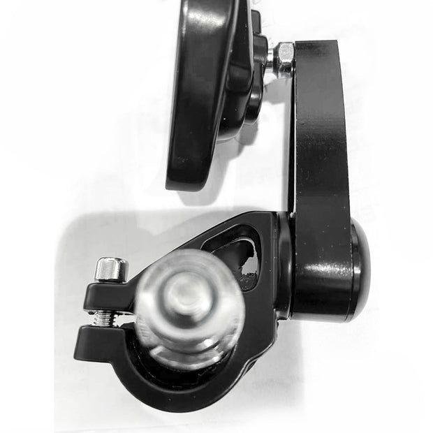 Sleek Black Universal 7/8" Motorcycle Bar End Mirrors for Cafe Racers