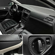 6D Gloss Black Carbon Fiber 150X90Cm Vinyl Car Phone Laptop Wrap Sticker Film AU