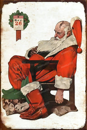 AFTER THE 25TH Santa Claus Vintage Rustic Look Home Wall Décor Bar Wall Tin Metal Signs