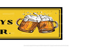 ANOTHER BEER Aussie Beer Spill Mat (890mm x 240mm) BAR RUNNER Man Cave Pub Rubber