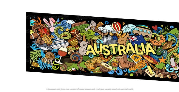 Buy AUSTRALIA SYMBOLS Aussie Beer Spill Mat - Quality Bar Runner | Tin Sign Factory Australia