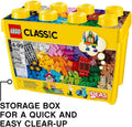 Classic Large Creative Brick Box – Colorful Building Set for Kids 4+ | Includes Doors, Windows, Wheels & Baseplate