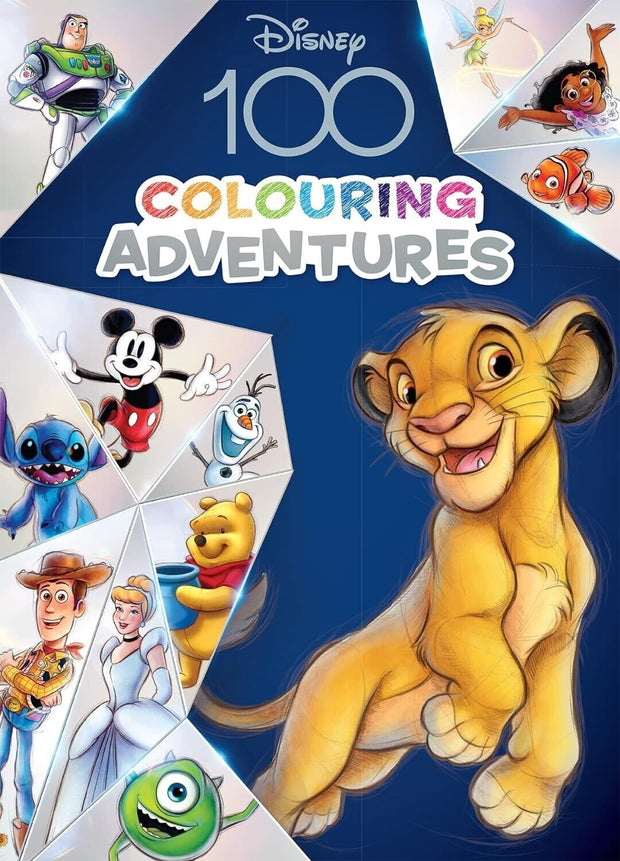 "Disney 100 Colouring Adventures: A Magical Paperback Book for Endless Fun!"