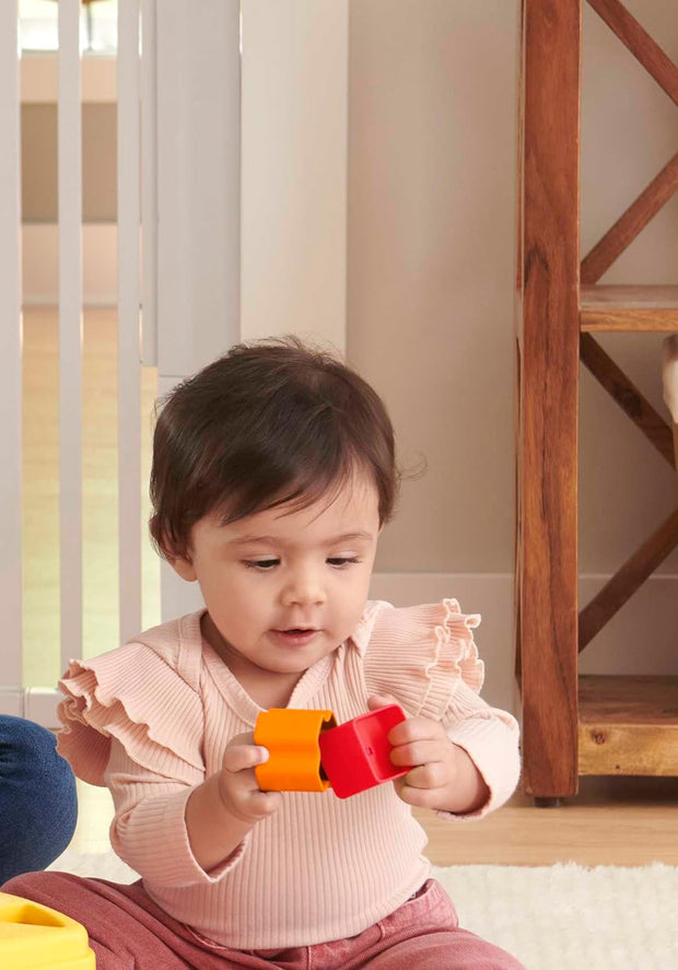Baby’s First Blocks – Stacking & Sorting Toy | Set of 10 Shapes for Infants 6+ Months