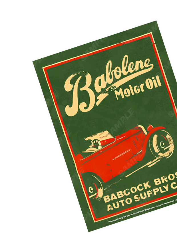BABOLENE MOTOR OIL BABCOCK BROS AUTO SUPPLY
