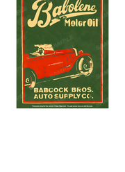 BABOLENE MOTOR OIL BABCOCK BROS AUTO SUPPLY
