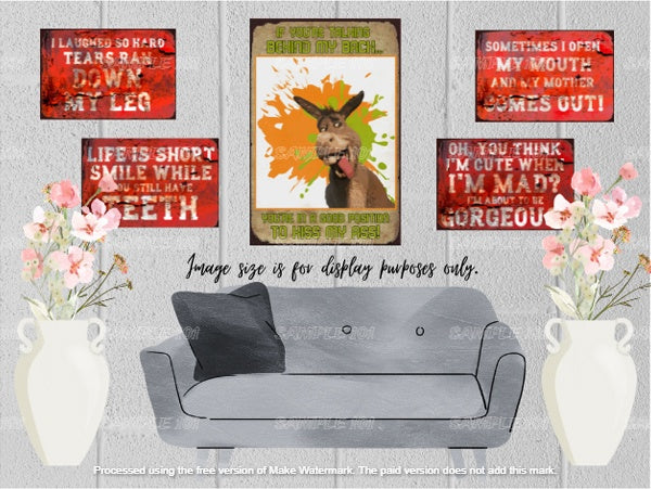 BEHIND MY BACK Vintage Retro Home Wall Shed Garage Poster Décor Bar Wall Tin Metal Signs