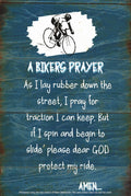 BIKERS PRAYER Rustic Look Home Warning Wall Décor Reproduction Bar Wall Tin Metal Signs