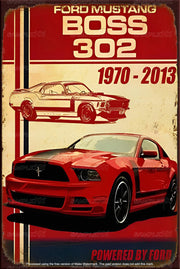 FORD BOSS 302 Rustic Look Home Wall Décor Reproduction Bar Wall Tin Metal Signs