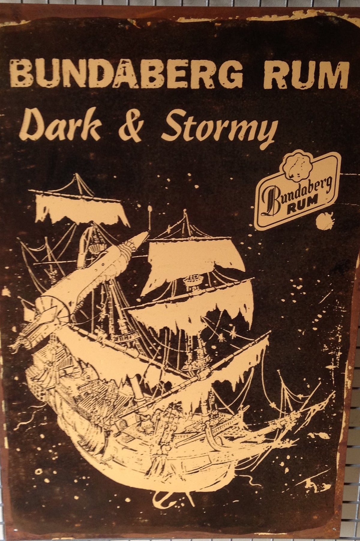 Bundaberg Rum Dark and Stormy 20 x 30 cm metal sign