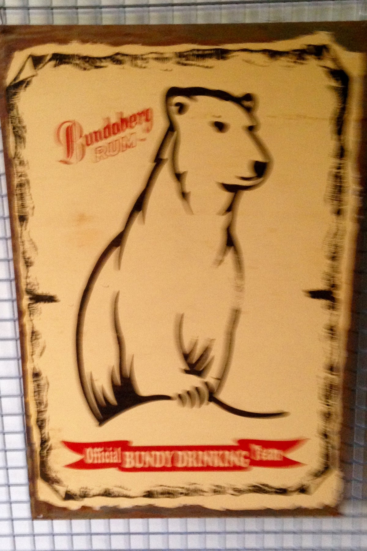 Bundaberg Rum polar bear 20 x 30 cm metal sign