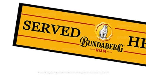 Buy BUNDABERG RUM Aussie Beer Spill Mat - Elevate Your Bar Experience | Tin Sign Factory Australia