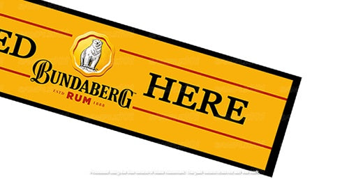 Buy BUNDABERG RUM Aussie Beer Spill Mat - Elevate Your Bar Experience | Tin Sign Factory Australia