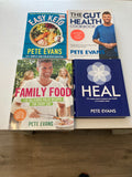 Pete Evans 4 Book Bundle – Easy Keto, Family Food, Gut Health & Heal — front covers