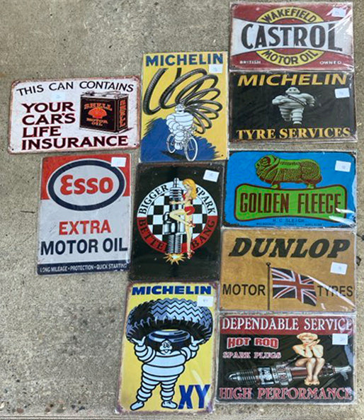 Rustic Look Signs- Buy Any 10 Designs Retro/ Vintage Tin Metal Sign Man Cave, Wall Home Décor, Shed-Garage, and Bar