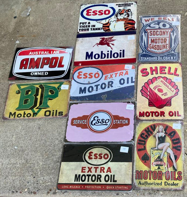 Rustic Look Signs- Buy Any 10 Designs Retro/ Vintage Tin Metal Sign Man Cave, Wall Home Décor, Shed-Garage, and Bar