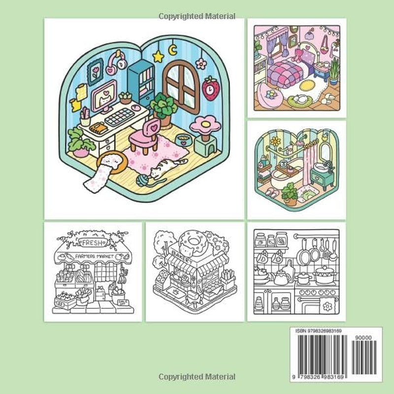 Little Corner: Coloring Book for Adults and Teens, Super Cute Designs of Cozy, Hygge Spaces for Relaxation