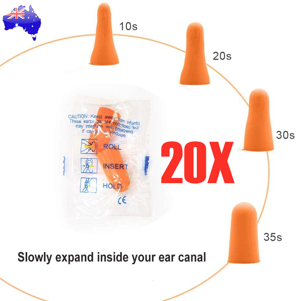 Ultimate Comfort Disposable Foam Ear Plugs - 32dB Noise Cancelling for Peaceful Sleep & Snoring Relief - 20 Pairs