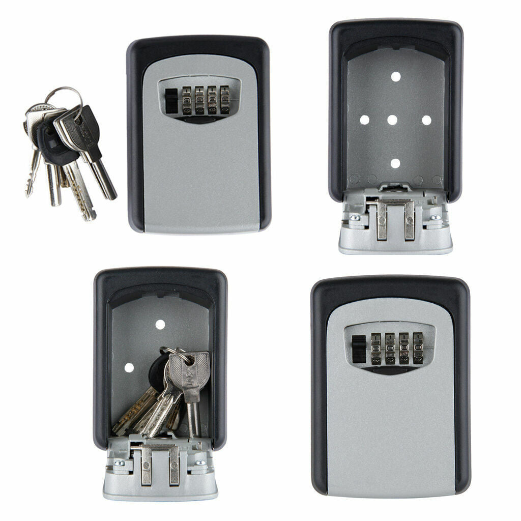 Ultimate Outdoor 4-Digit Wall-Mounted Combination Lock Safe Box for Your Valuables