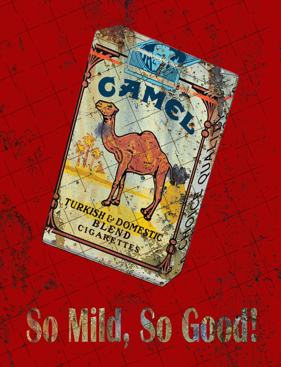 CAMEL TURKISH BLEND Man Cave Shed-Garage and Bar 60x40cm Tin Décor Metal Sign - Tin Sign Factory Australia