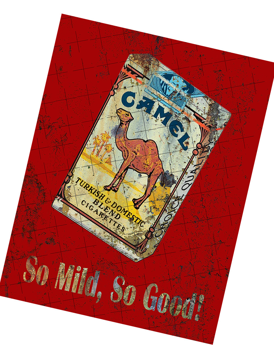 CAMEL TURKISH BLEND Man Cave Shed-Garage and Bar 60x40cm Tin Décor Metal Sign - Tin Sign Factory Australia