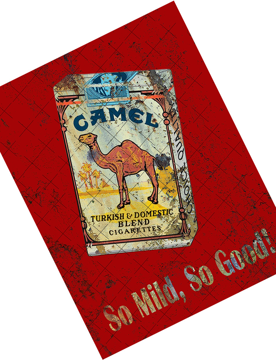CAMEL TURKISH BLEND Man Cave Shed-Garage and Bar 60x40cm Tin Décor Metal Sign - Tin Sign Factory Australia